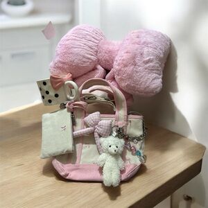 Madden Girl Pink and Cream - Bow Mini Bag BUNDLE